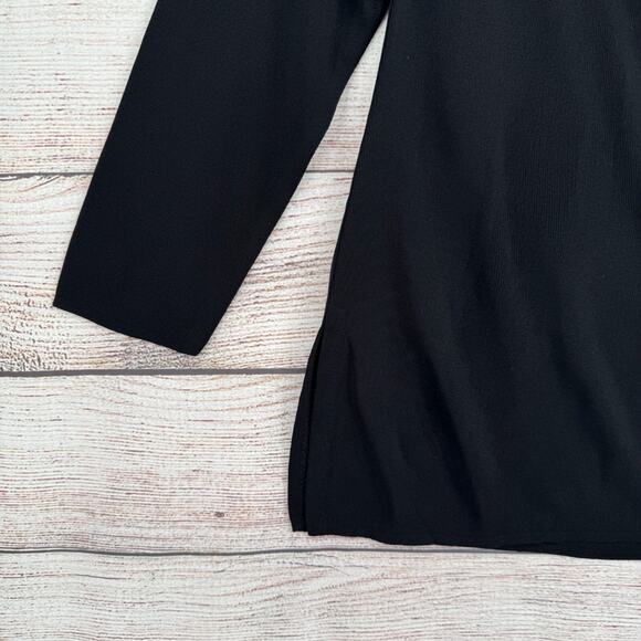 Exclusively Misook Asian Toggle Clasp Tunic Women's Size XS Petite Black‎ - Picture 5 of 11